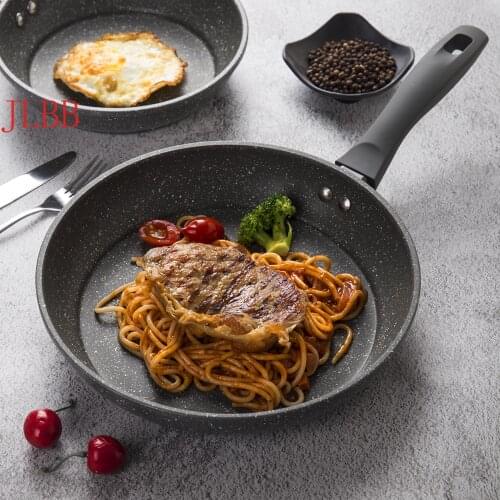 100% PFOA Free Stone-Derived NonStick Frying Pan Coating 5 Layers Bottom Soft Handle Aluminum Dishwasher Safe Cooking Pan Set