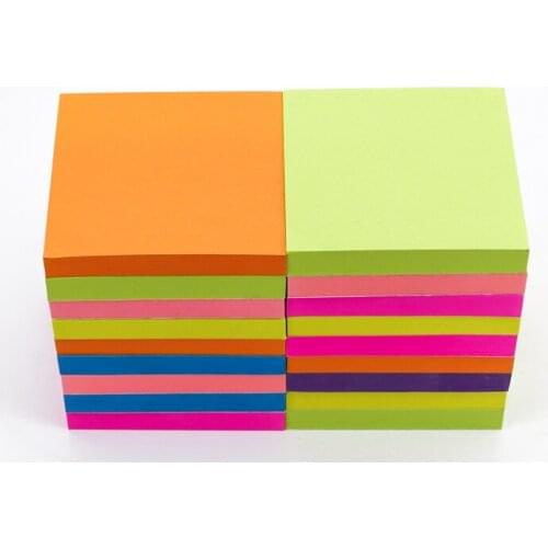 18 Pads 4A Sticky Pop-up Notes 3 x 3 Inches Neon Assorted Stationery Planner Stickers Memo Pad Notepad Notes 4A 303x18-N-Z