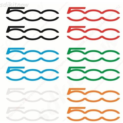 2pcs/lot 6 color 4x15cm Car Decal Sticker Styling Windows Door Decoration For fiat 500 500x 500i 500c abarth accessories