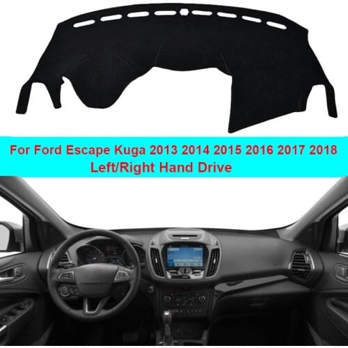 2 Layers Car Auto Inner Dashboard Cover Dash Mat Carpet Cushion Cape For Ford Escape Kuga 2013 2014 2015 2016 2017 2018 LHD RHD