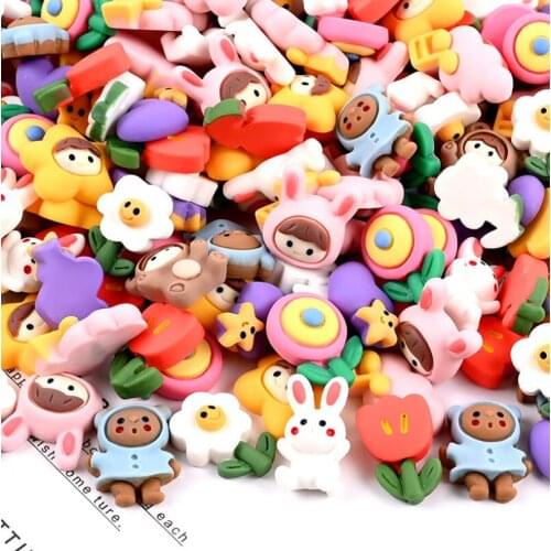 20pcs/lot Flat Back Resin Cabochon animal flower Stone Embellishments Applique DIY Wedding Scrapbook Craft