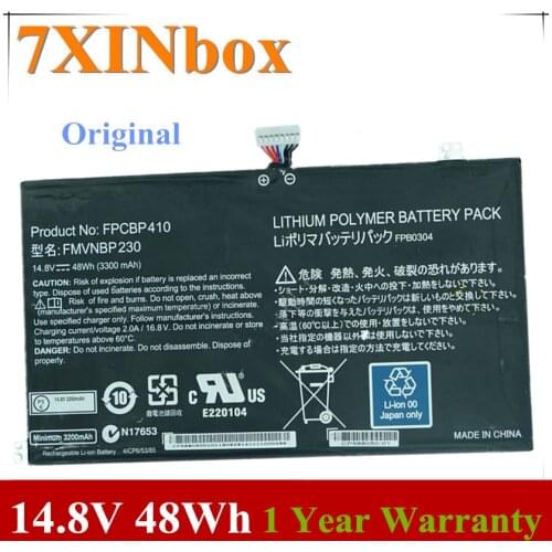 7XINbox 14.8V 48Wh Original FPCBP304 Laptop Battery For Fujitsu LifeBook UH554 UH574 FPCBP410 FMVNBP230 Series