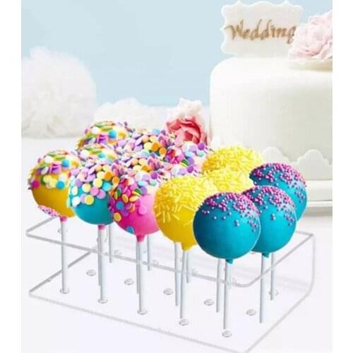 Acrylic Cake Pop Stand Holder 15 Hole Lollipop Dessert Display Holder DIY Bakeware Display Stand Kitchen Accessories