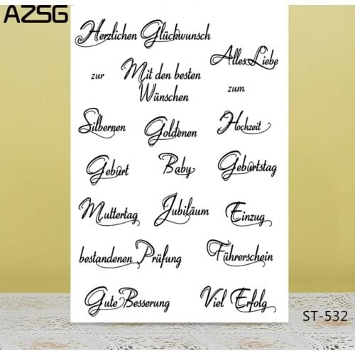 AZSG Celebration Clear Stamps For DIY Scrapbooking/Card Making/Album Decorative Silicon Stamp Crafts