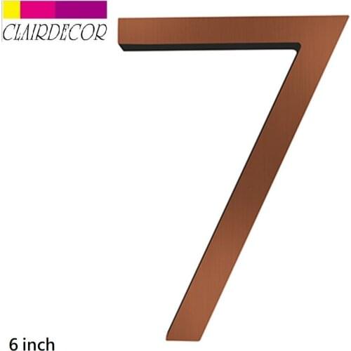 Big Floating House Number Aged bronze 15cm Modern Building Signage Outdoor Huisnummer Numeros Casa Door Numbers Address Plate