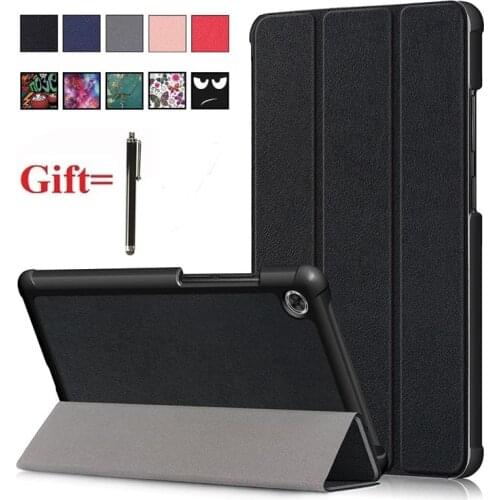 2019 Case for Lenovo Tab M7 TB-7305x 7305i 7305f Tablet Cover Funda Flip Protective Stand Lenovo Tab M7 7.0''+ Soft Film+ Stylus