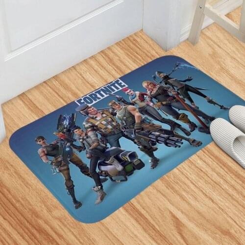 Fortnite Flannel Floor Mat Household Doorway Kitchen Absorbent Floor Mat Child Room Mat Non-slip Bathroom Mat 40 X 60 CM