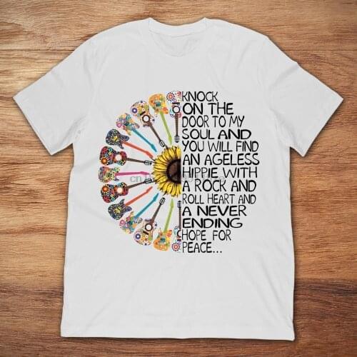 Guitars Sunflower Knock On The Door To My Soul T-Shirt
