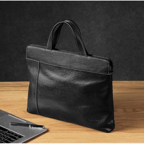 Classic Black Business Man Bag Leisure Leather Mens Handbag For Laptop OL Mens Briefcase Cross Body Shoulder Bags