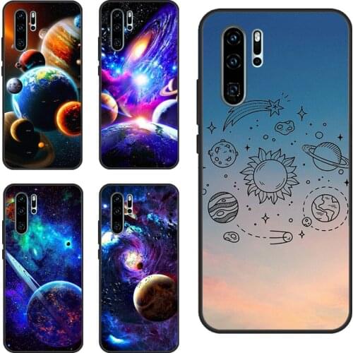 Space Solar System Planets Universe For Huawei P30 Lite P40 P20 Pro Nova 5T P Smart 2019 Case For Honor 20 10 X Lite 8X 9X
