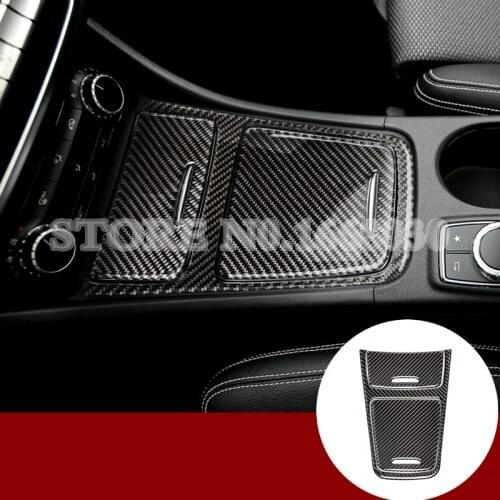 Carbon Fiber Center Console Frame Cover 3pcs For Benz CLA C117 W117 2013-2018 Car accesories interior Car decoration