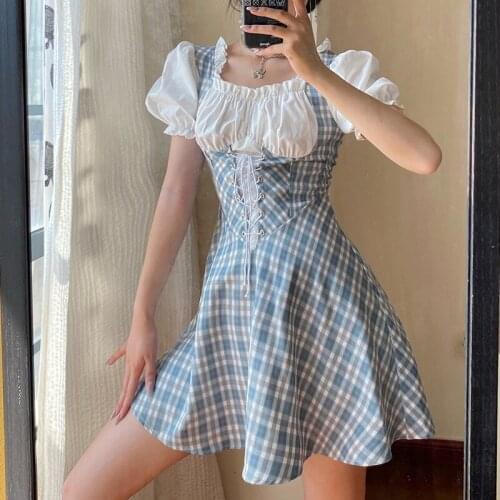 Модные платья в клетку LIBERJOG China At AliExpress