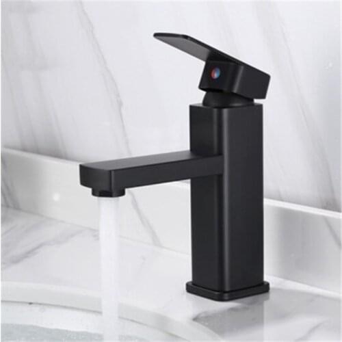 Matte Black Faucet Stainless Steel Paint Pull Out Faucet Bathroom Basin Faucets Hot Cold Mixer Tap Single Hole Effluent 70