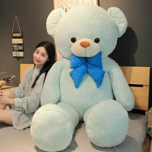 High Quality 80/100CM 3 Colors Teddy Bear With Scarf Stuffed Animals Bear Plush Toys Teddy Bear Doll Lovers Birthday Baby Gift