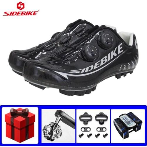 Men Carbon Cycling Shoes Self-locking Breathable Unisex Ultra-light Outdoor Mountain Bike Footwear Mtb Riding Bicycle Sneakers