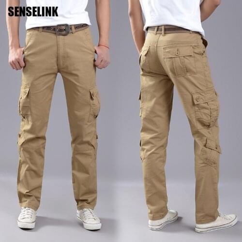 Men Military Tactical Multiple Elasticity Pocket Cargo Pants High Quality Cotton Outdoor Joggers Trousers Plus Size Pants Men