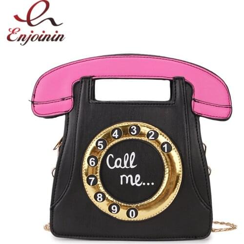 Fashion Phone Design Shoulder Crossbody Bag Women Fashion Purses and Handbags Casual Girl Retro Shopping Street School Pouch Pu