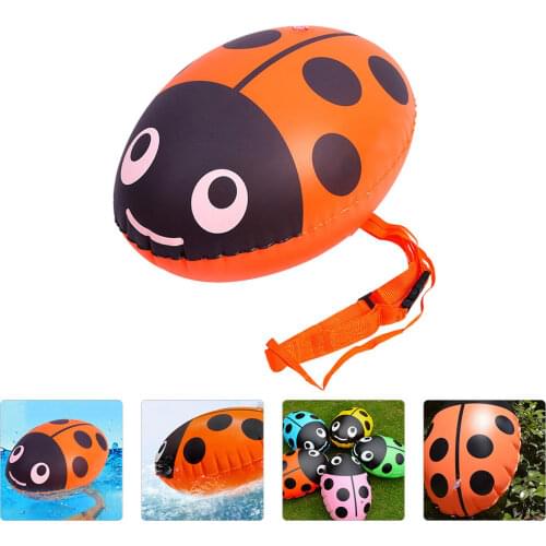 New Ladybug Shaped Safety Swimming Buoy Safety Float Air Dry Bag Inflatable Float Bag Lifesaving Buoy Swimming for Water Sport