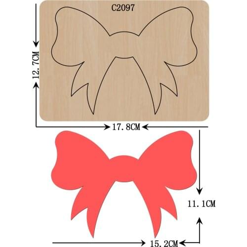 New Bow Wooden die Scrapbooking c2097