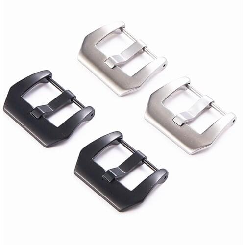 Wholesale 10Pcs/Lot Watch Buckle Stainless Steel Watch Buckle Silver And Black Color Shiny And Matte style 20MM 22MM 24MM 26MM