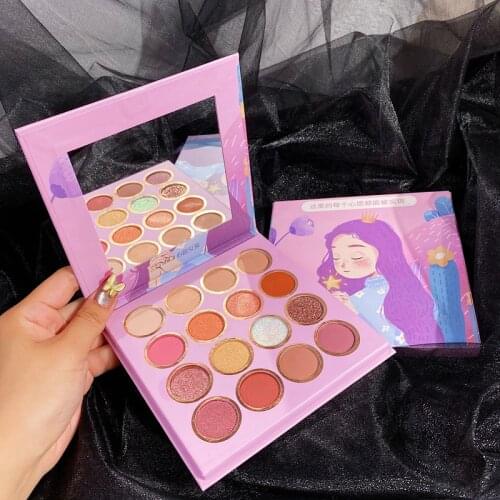 16 Color Glitter Shimmer Matte EyeShadow Palette Pearlescent Diamond Bright Eyeshadow Pallete Metallic Makeup Palette Cosmetic