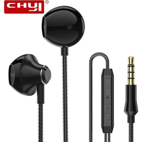 CHYI In-ear Wired Earphone With Microphone 3.5mm Stereo Earbuds Earphones For iPhone Xiaomi Samsung Phone Fone De Ouvido