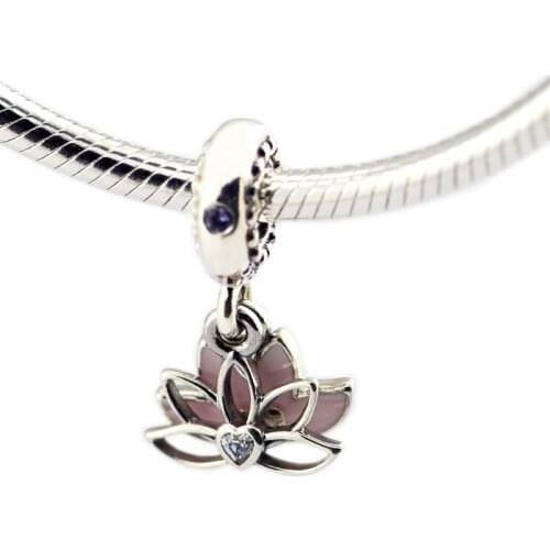 Serene Lotus Charm DIY Jewelry Making Fits Original 925 Silver Bracelets For Woman Beads For Jewelry Making Fashion Charms