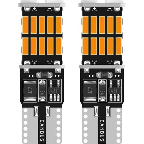 2pcs W5W 194 T10 4014 26smd LED Car Bulb 3000K 6000K White Yellow Blue Red Wedge License Plate Lamp Dome Light White Diedo