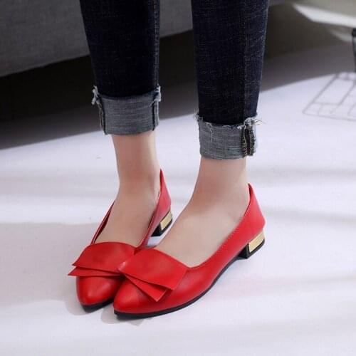 2020 Spring Leather Flat Shoes Pointed Toe with Low Heels Woman Loafers Cowhide Shoes Women Flats Single Shoes U19-74