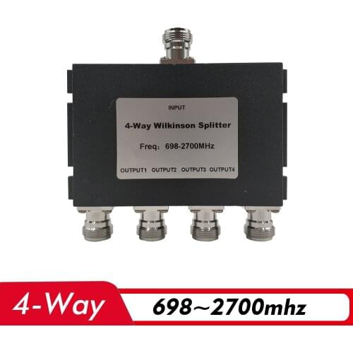 4-Way Power Splitter 698~2700MHz N-Female 4 way Power Divider for Cell Phone Signal Booster Repeater Amplifier Antenna Cable