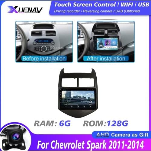 Car Radio Multimedia Stereo Player For Chevrolet Spark 2011-2014 Car radio DVD GPS navigation player with carplay 6G 128G
