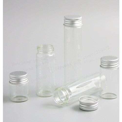 500 x Travel 15ml 25ml 40ml 50ml 60ml Clear large liquid Glass Bottle 2oz Glass Vials Containers For Essential Oil Use