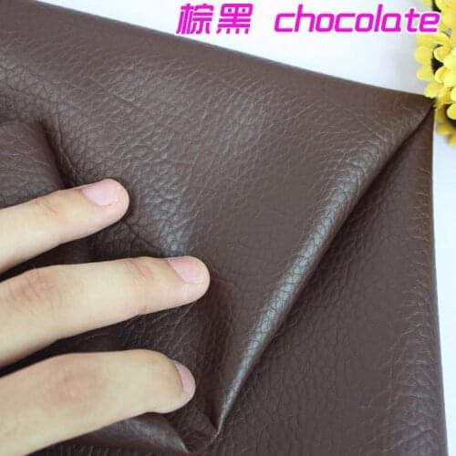 Chocolate Big Lychee Pattern PU Synthetic Leather Faux Leather Fabric Upholstery Car Interior Sofa Cover 54" Wide Per yard