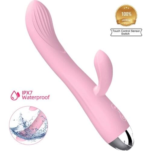 USB Charging G Spot Dildo Rabbit Vibrator for Women Dual Vibration Silicone Waterproof Female Vagina Clit Massager Sex Toy