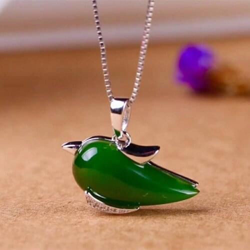 Hetian jade jewelry necklace pendant necklace hollow droplets Jinxiang droplets pendant pendant female models