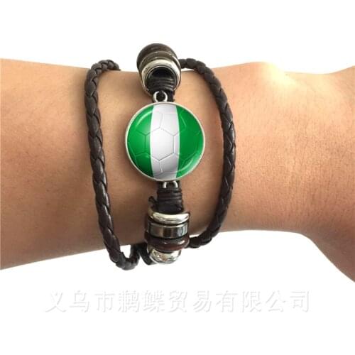 Classic Football Bracelet 2018 World Cups National Flag Switzerland,Sweden,Japan,Portugal,Nigeria,Soccer Souvenirs