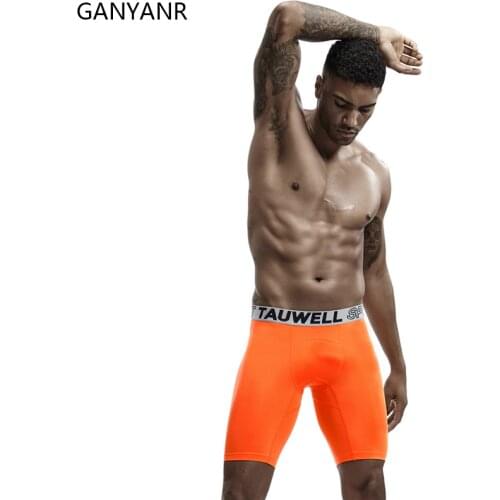 GANYANR Compression Shorts Running Tights Men Gym Leggings Fitness Sport Basketball Jogging Training Athletic Workout Yoga Skins