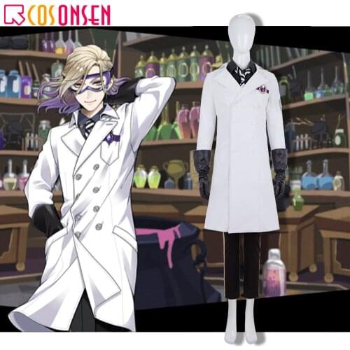 Twisted Wonderland Vil Schoenheit Cosplay Costume White Experiment Uniform Cloth Jacket COSPLAYONSEN Made