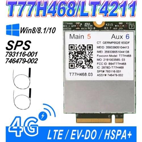 4G module for HP LT4211 LTE / EV-DO / HSPA + PLACA SEgunda guerra mundial T77H468 gobi5000 m.2 Elitebook 820 840 850 g2 810 g3 z