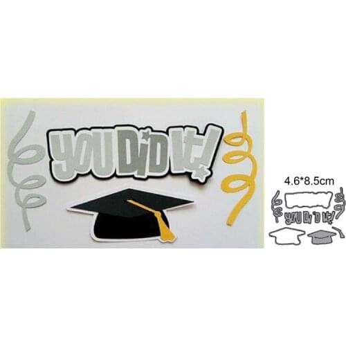 Students Hat Cutting Dies New 2021 Metal Cutting Dies For Scrapbooking And Card Making Decorative Embossing Die Cut Craft Dies