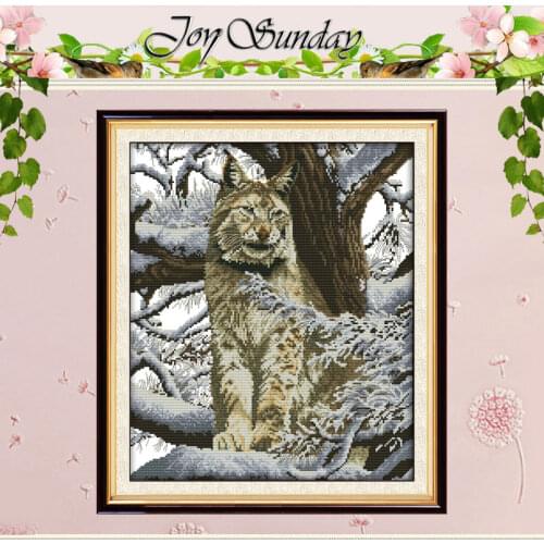 Snow leopard (2) Patterns Counted Cross Stitch 11CT 14CT Cross Stitch Set Wholesale Cross-stitch Kit Embroidery Needlework