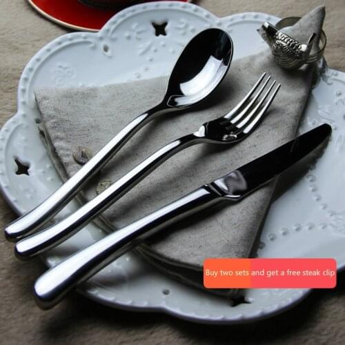 Household Knife And Fork Suit Stainless Steel Dinnerware Steak Knife Fork Spoon 3-Piece Set Cutlery Western Tableware