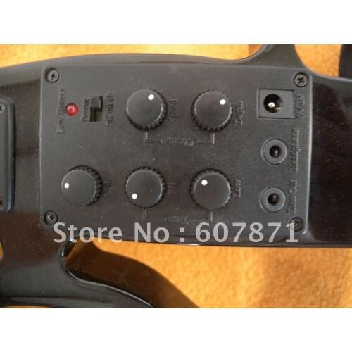 New 4/4 Electric Violin Solid wood Powerful Sound Big jack Mp3 back Sound black