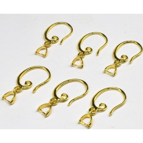 New Ear Hook Gold Circle Clip Bending Ear Hook Accessories Diy Accessories Female Ear Accessories Jewelry Findings 1.2*2.5cm