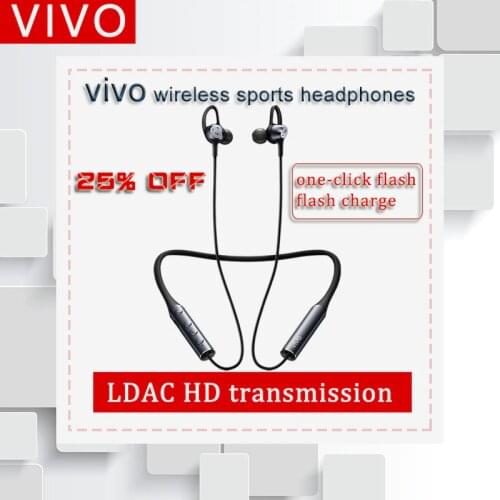 Original Vivo wireless Sport headphones Fast Charging IP55 Waterproof Smart Earphone，x60 Pro iqoo NEO 5 Z1x Wireless Headphones