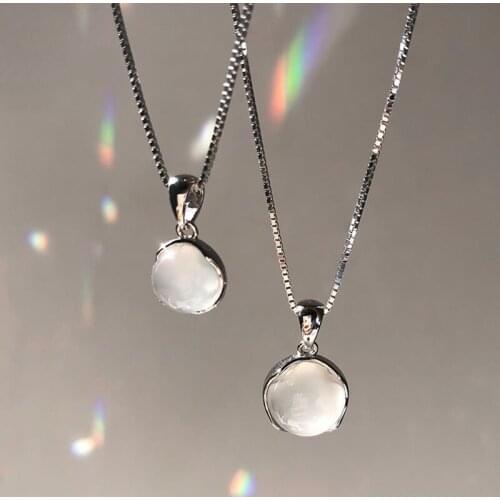 Designer crafts original round beads wrapped creative pendant necklace fresh and light luxury charm womens brand silver jewelry