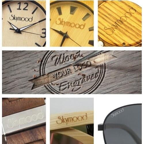 Personality Creative Design Logo Message Engraved Carved Customize Only Logo Cost Laser Charge No Watch Sunglasses