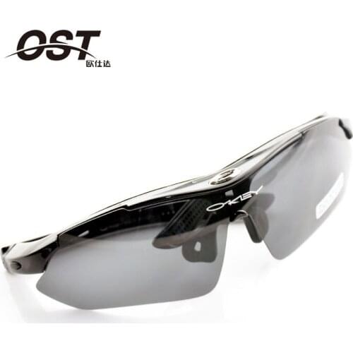 Genuine polarizing glasses suit riding mountain fishing outdoor sports sunglasses send 5 lenses with myopia frame