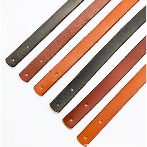 35/45/60cm 100% Genuine Leather Shoulder Bag Strap Belt DIY Replacement Bag Handle Black Brown Handles Handbag Bag Accessories