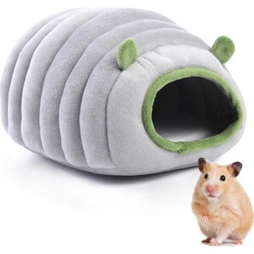Guinea Pigs Sleeping Bed Hamster Hedgehog Winter Nest Small Pet Warm Cage Cave Bed House Fleece Cusion Hide Toy Playing Habitat
